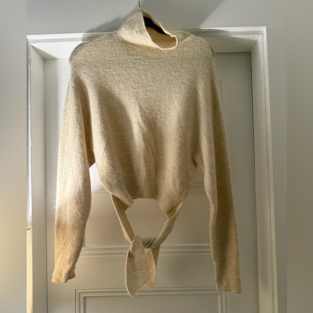 Wilfred Cream Tie-Front Sweater